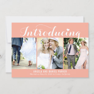 Sweet Introduction EDITABLE COLOR Wedding Announce Dankeskarte