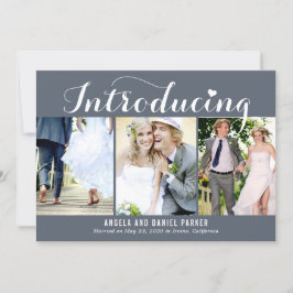 Sweet Introduction EDITABLE COLOR Wedding Announce Dankeskarte