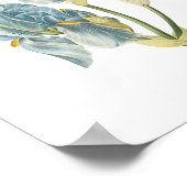 sweet iris(Iris pallida) by Redouté Poster (Ecke)