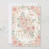 Sweet Is Brewing Blush Floral Baby Shower Tea Einladung (Rückseite)