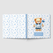 Sweet It is a Boy Teddy Bear Baby Shower Guest Boo Gästebuch (Voll)