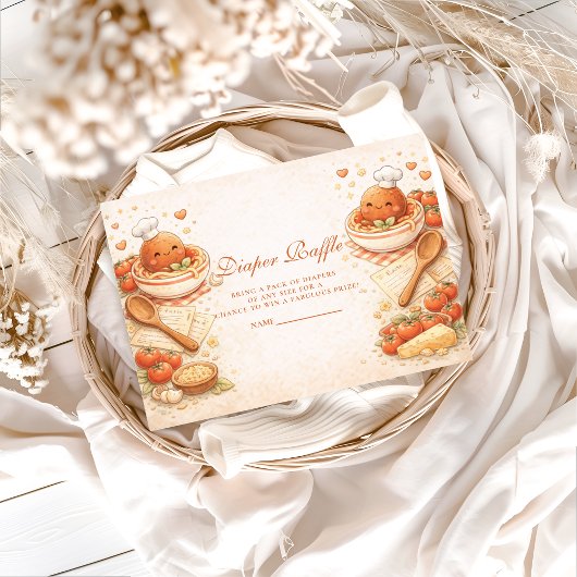 Sweet Italian Meatball Diapper Raffle Begleitkarte