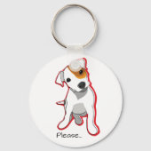Sweet Jack Russell Puppy "Bitte" Schlüsselanhänger (Vorderseite)