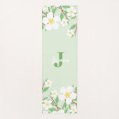 Sweet Jazmines Floral Monogram Yogamatte (Vorderseite)