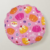Sweet Jelly Pattern Rundes Kissen (Rückseite)