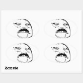 Sweet Jesus Meme - Oval Stickers (Blatt)