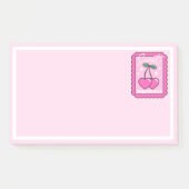 Sweet Joyfulness Cherry Hearts Briefmarke Post-it Klebezettel (Vorderseite)