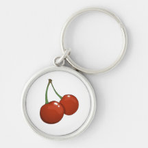 Sweet Juicy Cherries on Key Chain