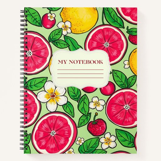 Sweet & Juicy Notebook - farbenfroh Notizblock (Vorderseite)
