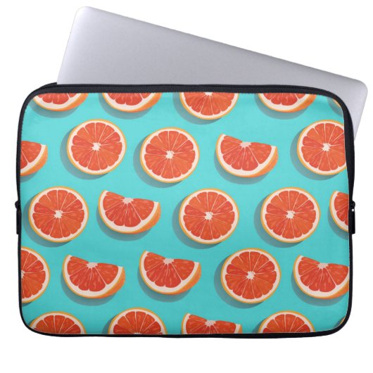 Sweet Juicy Orange Muster Laptopschutzhülle (Vorderseite)