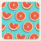 Sweet Juicy Orange Muster Rechteckiger Pappuntersetzer (Vorderseite)