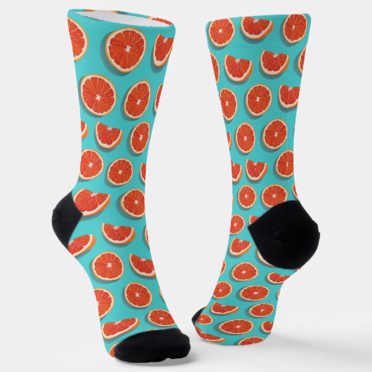 Sweet Juicy Orange Muster Socken (Gewinkelt)
