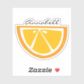 Sweet Juicy Orange Slice Illustration Aufkleber (Blatt)