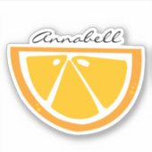 Sweet Juicy Orange Slice Illustration Aufkleber (Vorderseite)