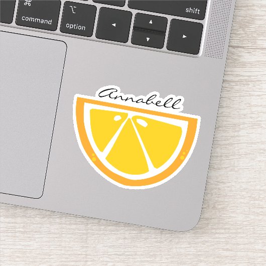 Sweet Juicy Orange Slice Illustration Aufkleber (Detail)