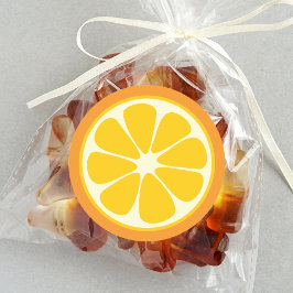 Sweet Juicy Orange tropische Zitrusfrüchte Slice Runder Aufkleber