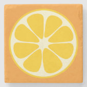 Sweet Juicy Orange tropische Zitrusfrüchte Slice Steinuntersetzer (Vorderseite)