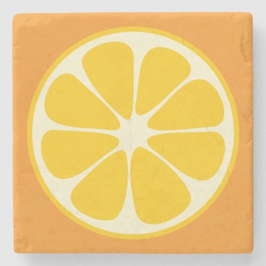 Sweet Juicy Orange tropische Zitrusfrüchte Slice Steinuntersetzer (Vorderseite)