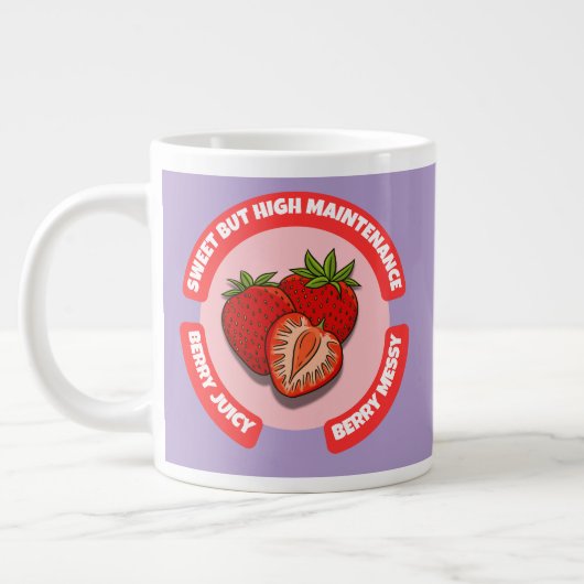Sweet Juicy Strawberries Summer Fruit Jumbo-Tasse (Links)