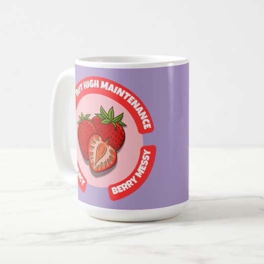 Sweet Juicy Strawberries Summer Fruit Kaffeetasse (Vorderseite Links)