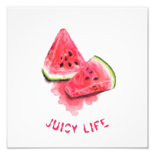 Sweet Juicy Watermelons Posters - Custom Text Fotodruck (Vorne)