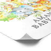 Sweet Jungle Animals Welcome Baby Shower Poster (Ecke)