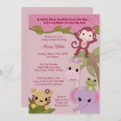 Sweet Jungle Babies Baby Dusche Einladung Safari (Vorne/Hinten)