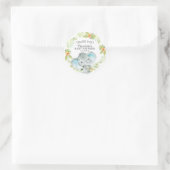 Sweet Jungle Elephant Baby Dusche Vielen Dank für Runder Aufkleber (Tasche)