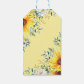 Sweet Jungle Monkey Sunflowers Baby Dusche Gefalle Geschenkanhänger (Rückseite)