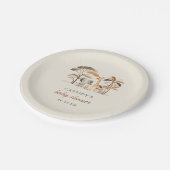 Sweet Jungle Safari Animals Boy Baby Dusche Pappteller (Schrägansicht)