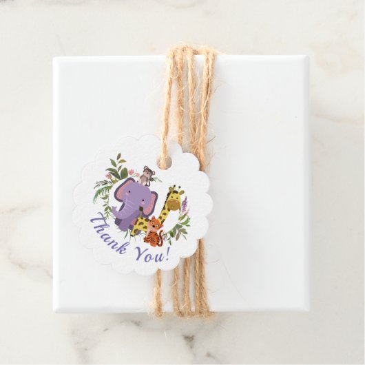 Sweet Jungle Safari Animals Kinderdusche Vielen Da Geschenkanhänger (Beispiel)