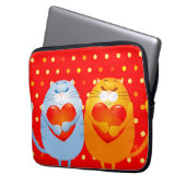 Sweet Katzen in Liebe, Laptop-Ärmel Laptopschutzhülle (Vorderseite Links)