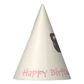 Sweet Kawaii Black Cat Birthday Party Partyhütchen (Links)