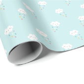 Sweet Kawaii Cloud Muster Wrapping Paper Roll Geschenkpapier (Rolleneckpunkt)