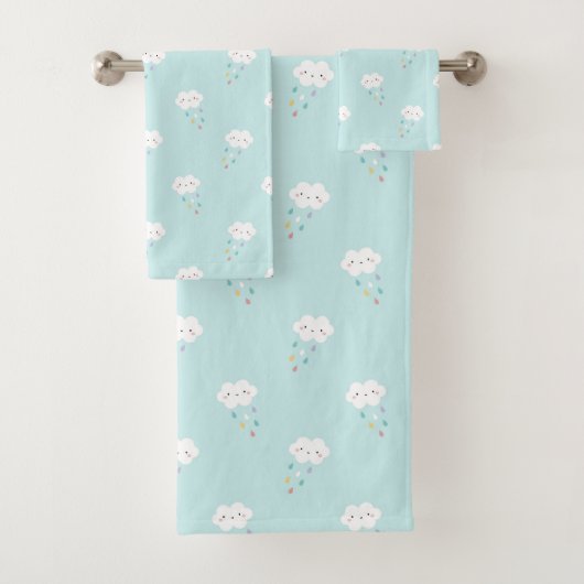 Sweet Kawaii Cloud Pattern Badetücher Set (Insitu)