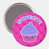 Sweet Kawaii Cupcake Magnet (Vorderseite/Rückseite)