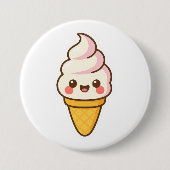 Sweet Kawaii Ice Creme Button (Vorderseite)
