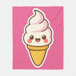 Sweet Kawaii Ice Creme Fleecedecke