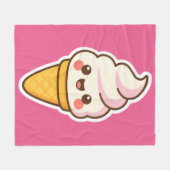 Sweet Kawaii Ice Creme Fleecedecke (Vorderseite (Horizontal))
