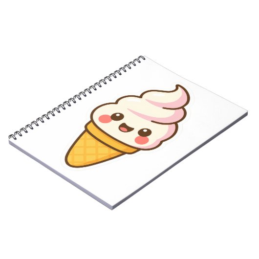 Sweet Kawaii Ice Creme Notizblock (Linke Seite)