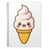 Sweet Kawaii Ice Creme Notizblock (Vorderseite)