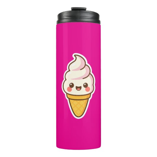 Sweet Kawaii Ice Creme Thermosbecher (Vorderseite)