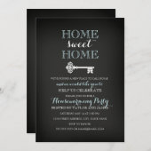 Sweet Key Chalkboard Housewärme Einladung (Vorne/Hinten)