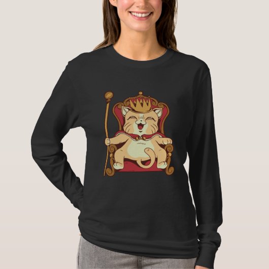 Sweet King Cat Kitty Kitten  Fun T-Shirt (Vorderseite)
