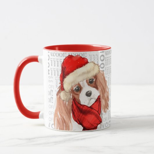 Sweet King Charles Terrier Christmas Dog Tasse (Links)