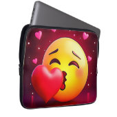 Sweet Kiss Heart Emoji Laptopschutzhülle (Vorne Rechts)
