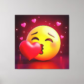 Sweet Kiss Heart Emoji Leinwanddruck (Vorderseite)