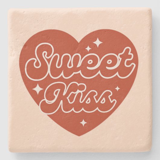 Sweet Kiss Stone Coaster Steinuntersetzer (Vorderseite)