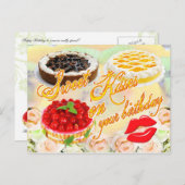 Sweet Kisses auf Ihrem Geburtstag! Postkarte (Vorne/Hinten)