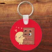 Sweet Kisses Choco Pancake Valentines Paare Liebe Schlüsselanhänger (Vorderseite)